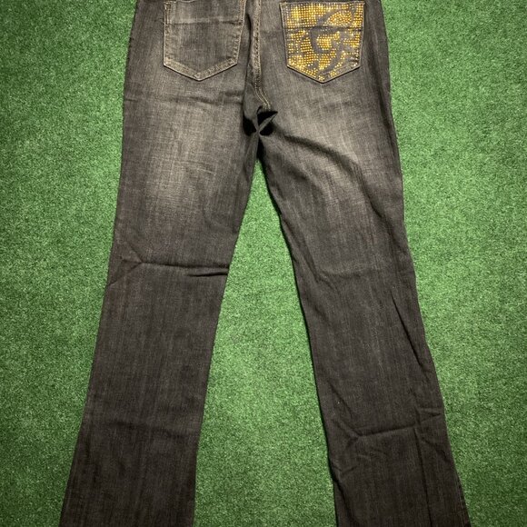 Vintage Y2K Women’s G-Unit Rhinestone Bootcut Jeans US 7 Dark-Wash - Picture 3 of 6